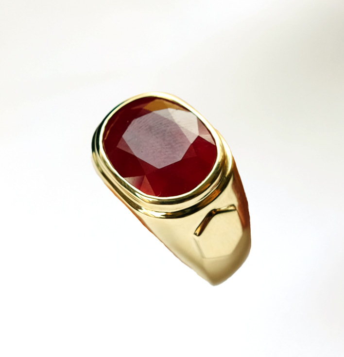 Mens 10k 2025 gold ruby ring
