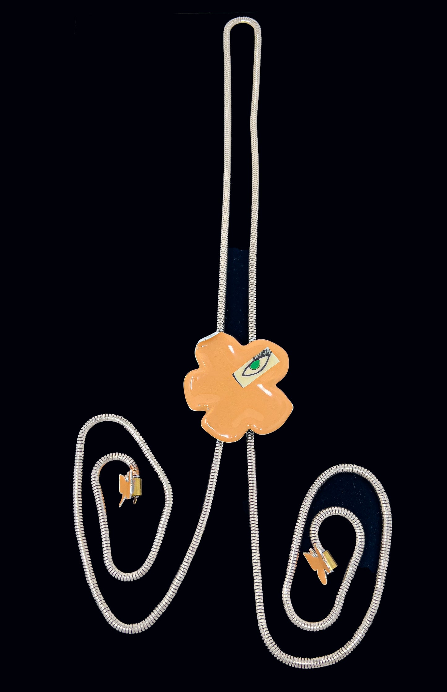 Peony Eye Bolo Tie Necklace