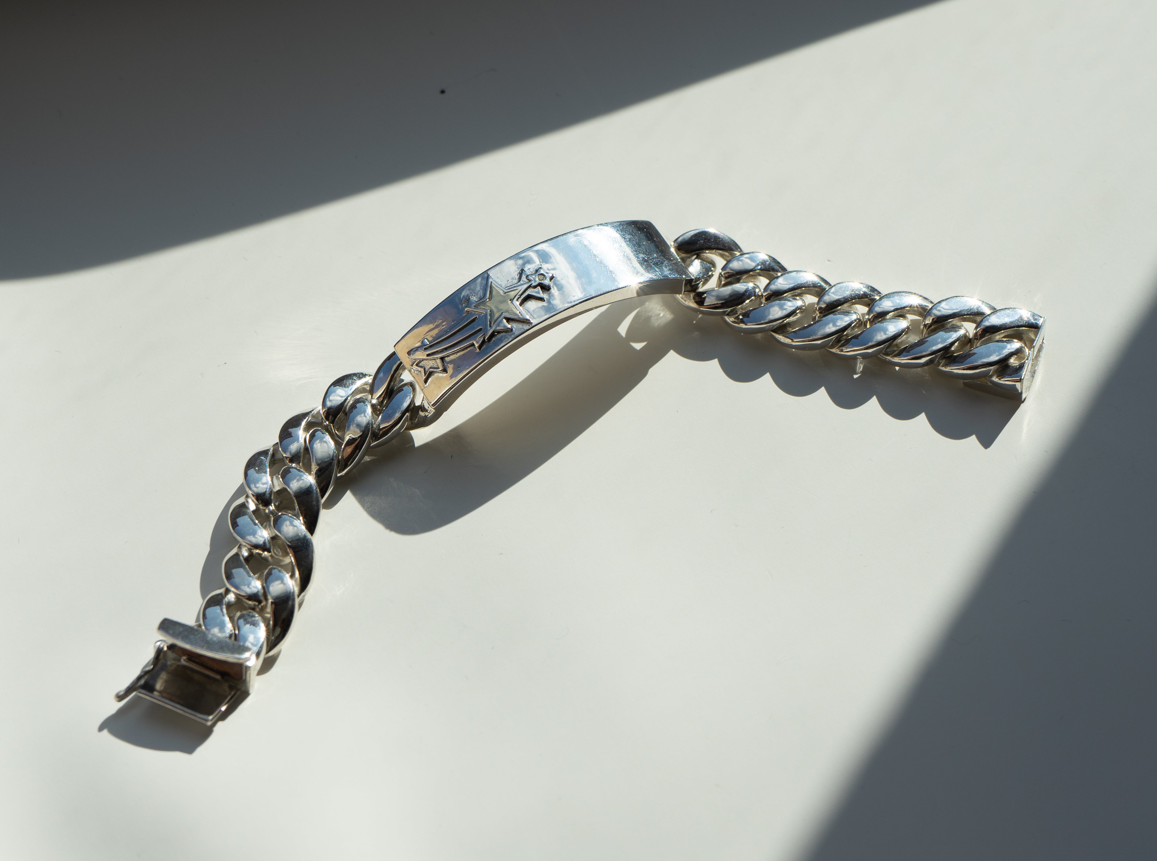 Sterling silver deals id bracelet