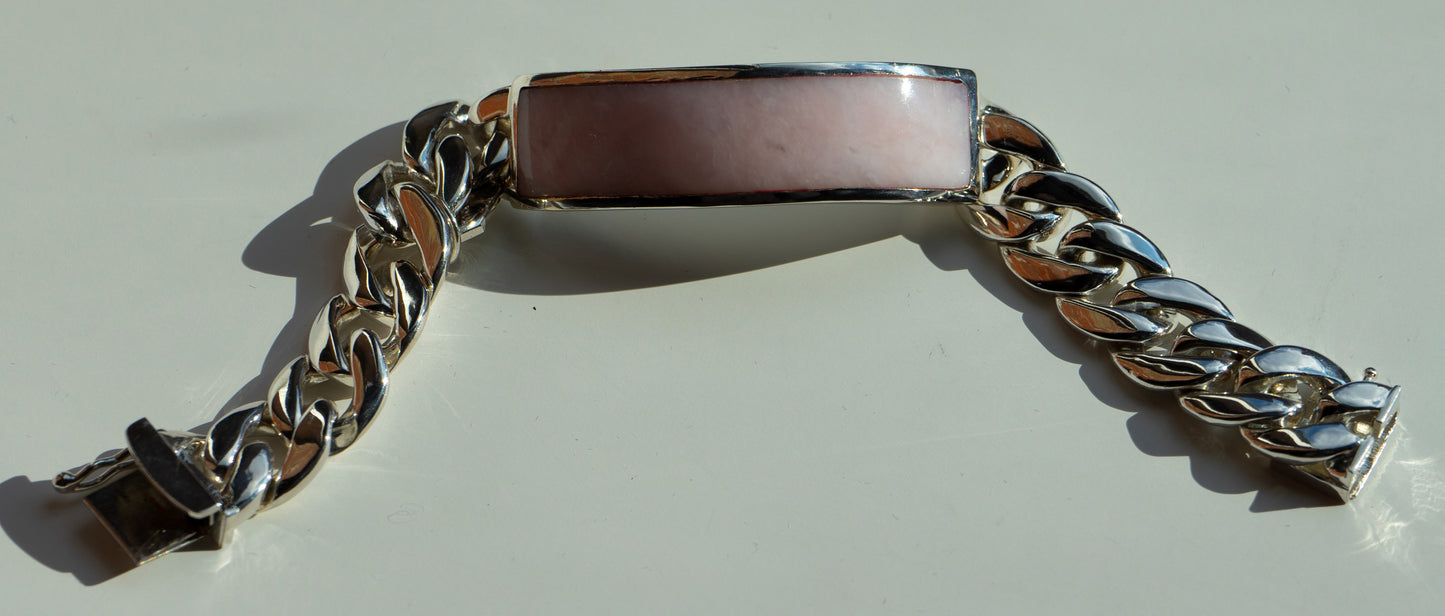 Healing Pink Opal Light Link ID Bracelet