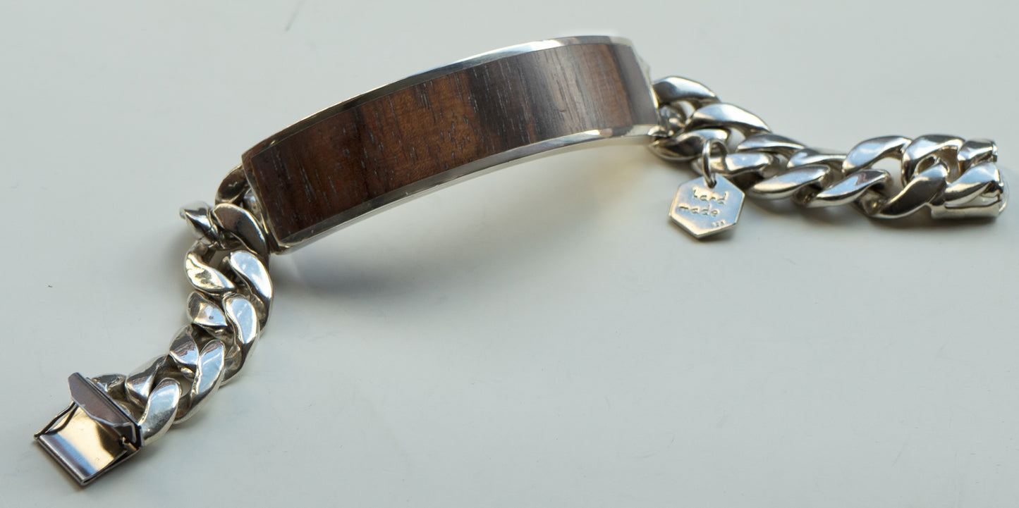 Sustainably Sourced Reclaimed Brazilian Ebony Wood (Diospyros Ebenum) ID Bracelet
