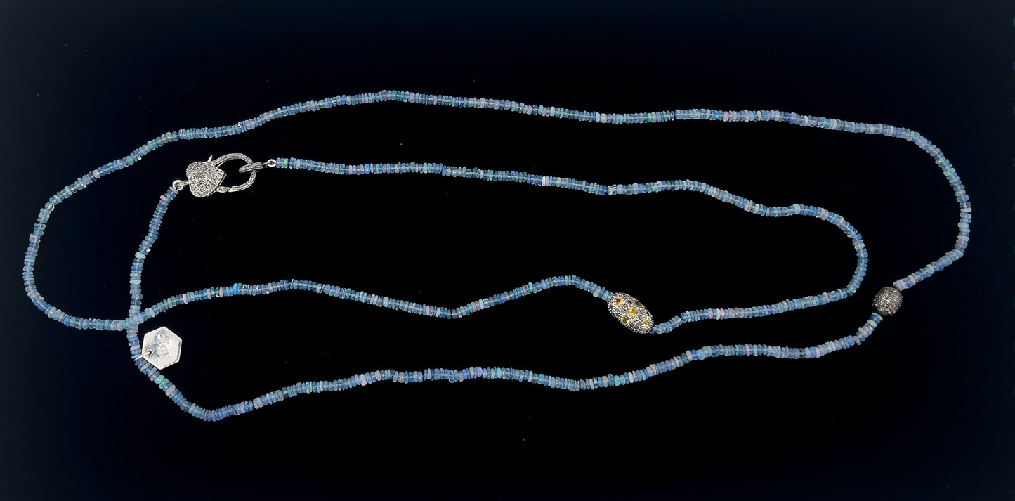 Skinny Opal Stand Necklace