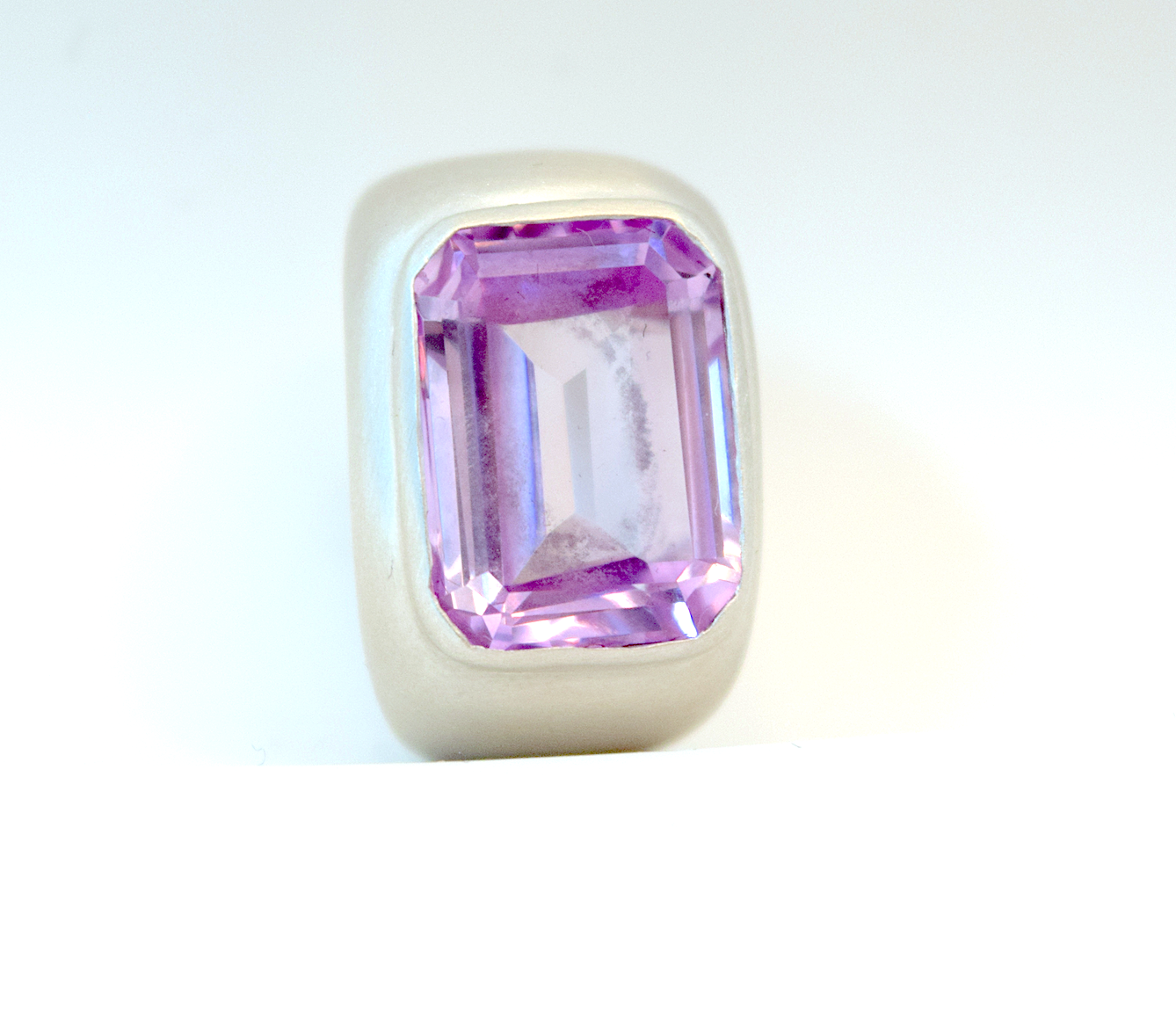 The Princess Annabelle Ring in Amethyst and Solid Sterling Silver with Satin Finish