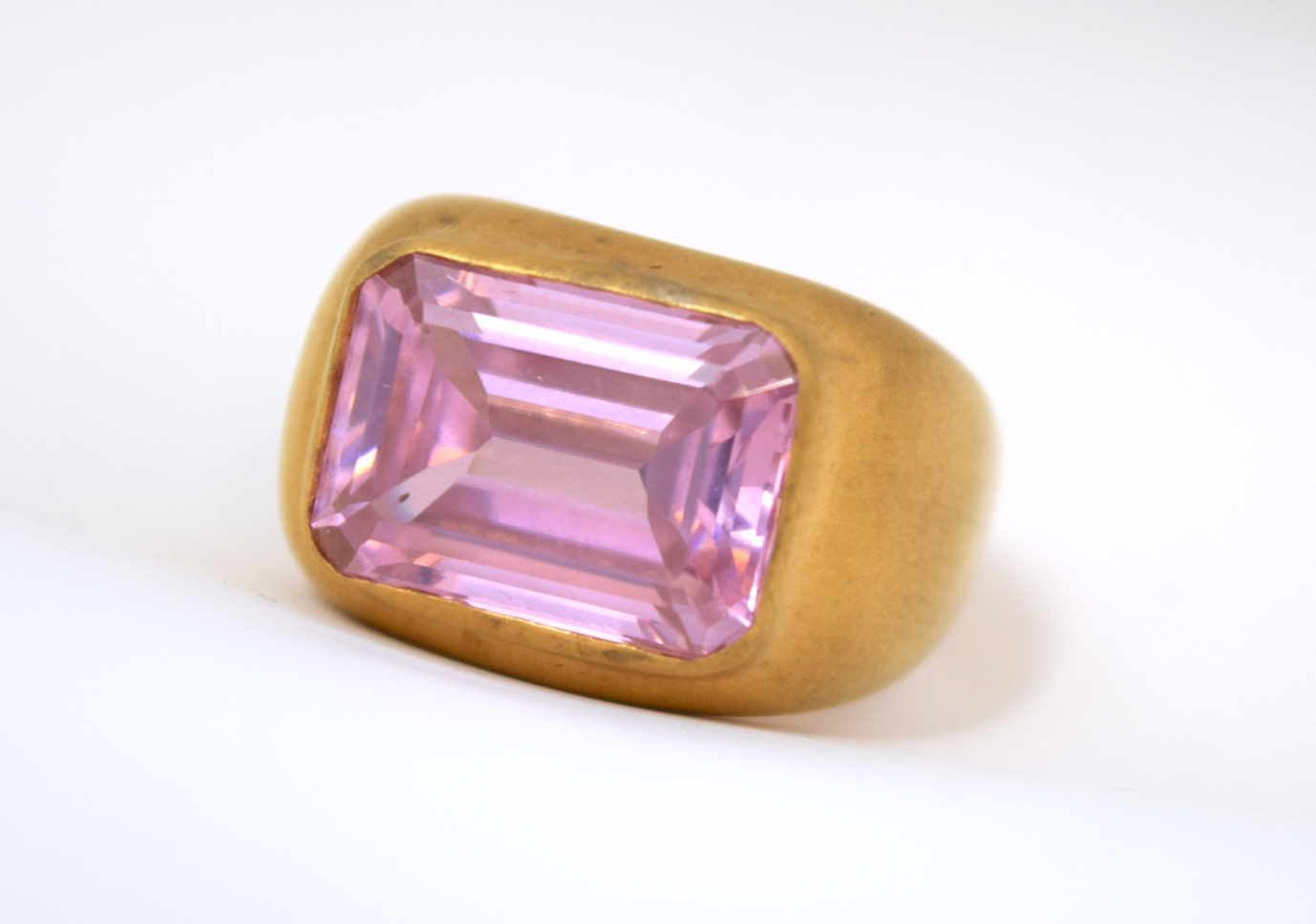 Princess Annabelle Rings in heavy 2.5 Micron 18k Gold Plating and with Satin Finish