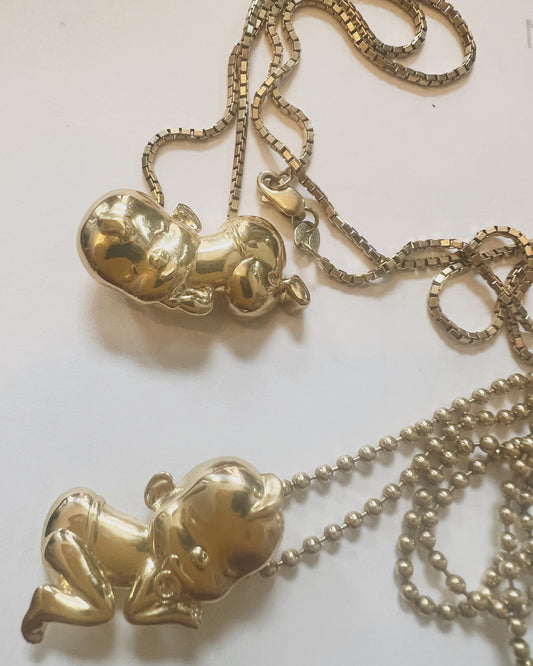 Just Arrived. Adorable Solid Gold Baby Pendant