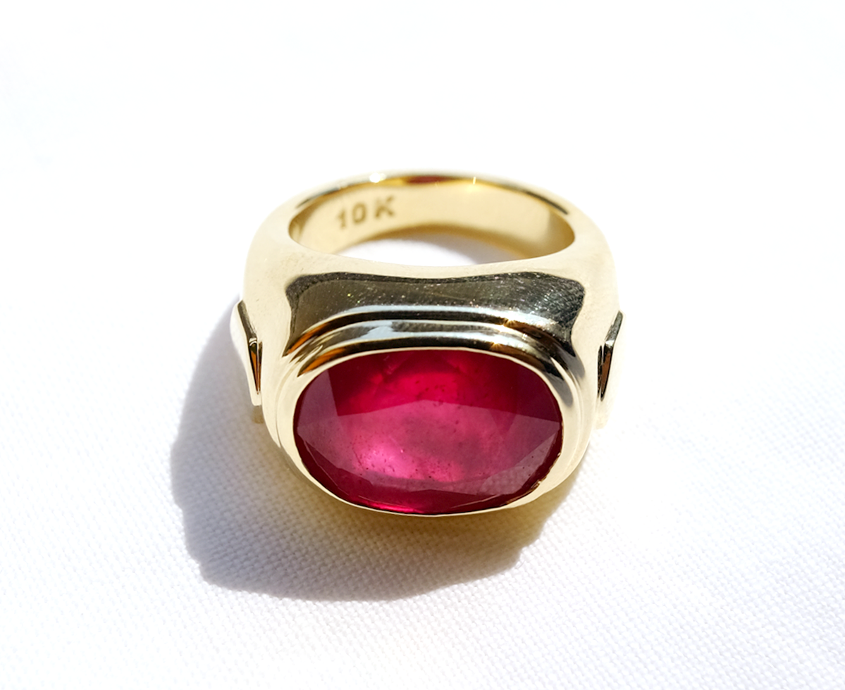 NEW! Solid 10k Gold and Beautiful Ruby Princess Annabelle Ring