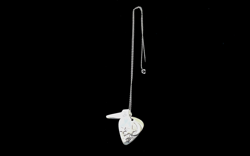 Stars and Moon Solid Sterling Silver Guitar Pick