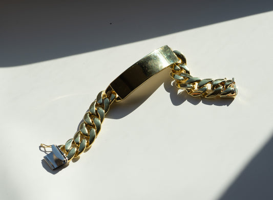 Solid Heavy Gold 2.5 Micron Plate - ID Bracelet