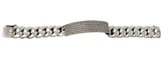 7 Rows of Sparkling Pavé - ID Bracelet