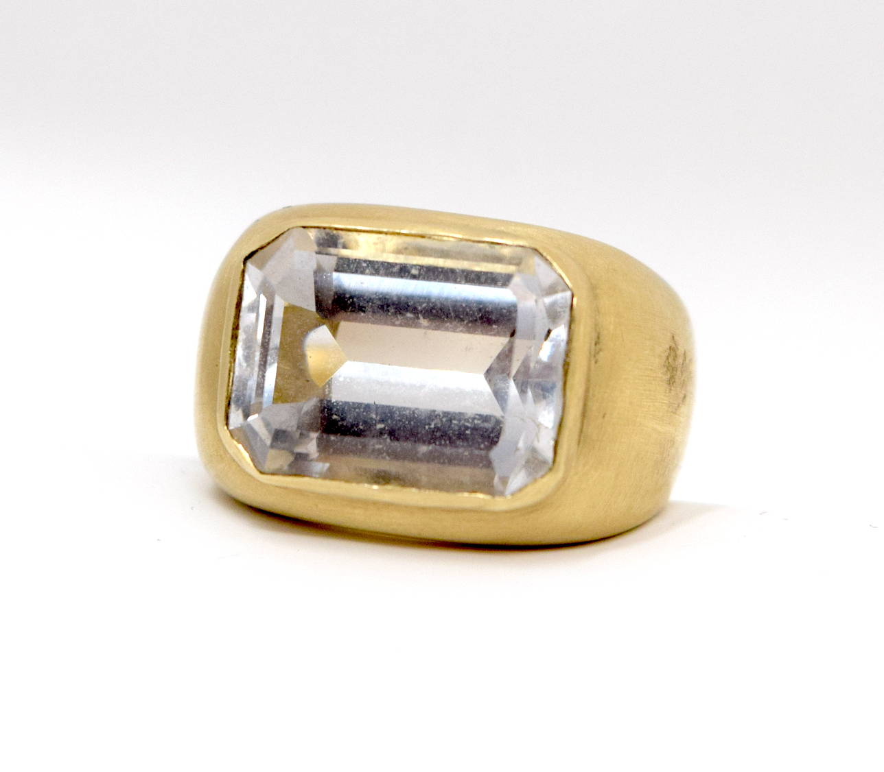 Princess Annabelle Rings in heavy 2.5 Micron 18k Gold Plating and with Satin Finish